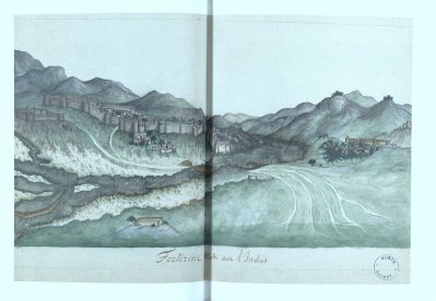 Reproduction du fort d'Attock par Moghol Akbar