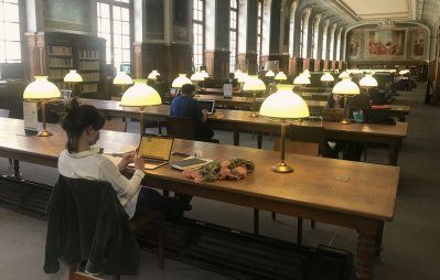Salle de lecture de la Bibliothèque interuniversitaire de la Sorbonne