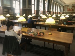 Salle de lecture de la Bibliothèque interuniversitaire de la Sorbonne